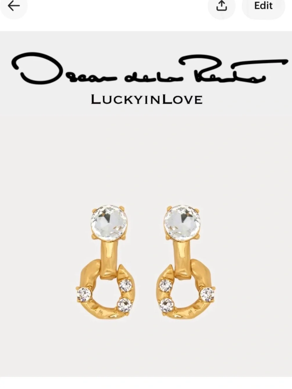 Oscar de la Renta Doorknocker SCRAMBLE Burnished Gold CHAIN-LINK EARRINGS